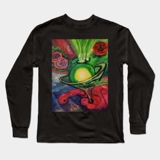 Whales through space and time Long Sleeve T-Shirt